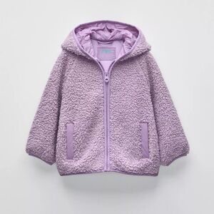 Zara Cozy Kids Purple Fleece Jacket SZ 3 Years